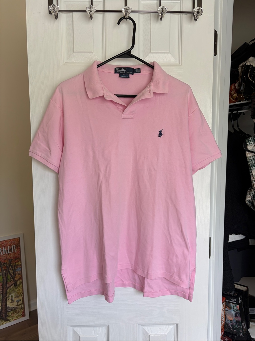 Polo Ralph Lauren Men’s Pink Polo Cotton Shirt Large